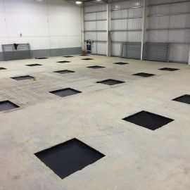 Warehouse mezzanine floor foundations