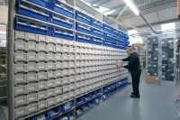 Small parts warehouse storage